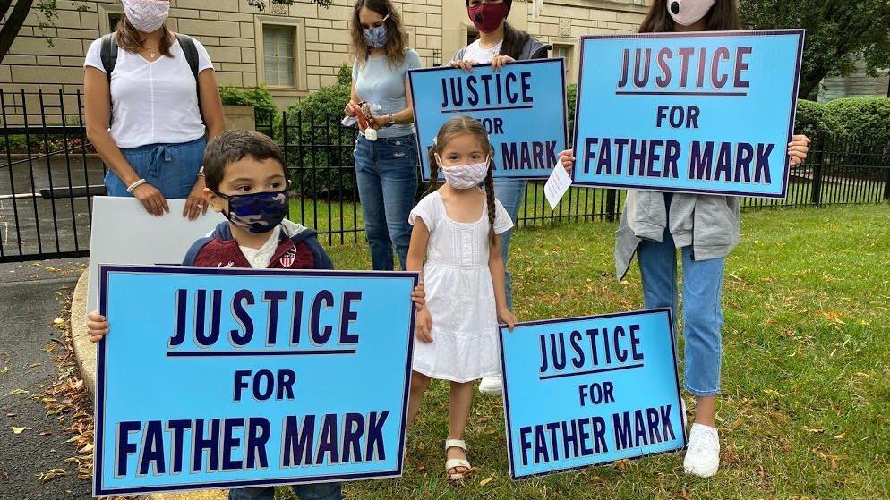 WATCH NOW: Father Mark White appeals to Washington's Archbishop. Next stop: Rome